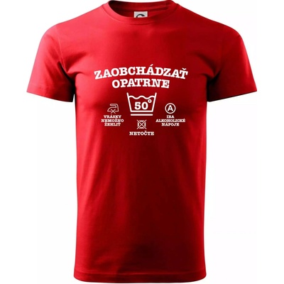 Zaobchádzať opatrne 50 tričko červená