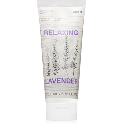Korres Relaxing Lavender relaxační tělové mléko na noc 200 ml