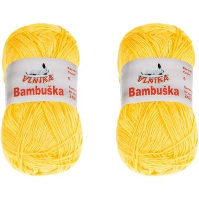 Bellatex SET 2ks - Příze BAMBUŠKA Žlutá 50 g, 205 m