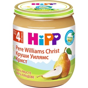 Hipp Био плодово пюре Hipp - Круши "Уилиамс Крист", 125 g (4262)