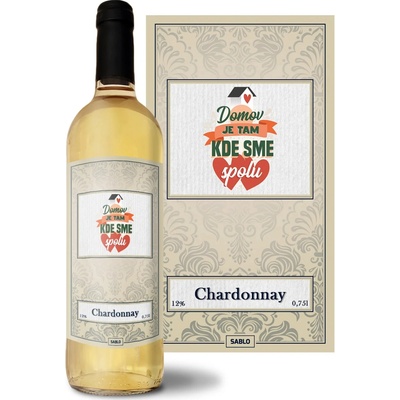 Sablio Domov 2 Chardonnay biele suché víno 12 % 0,75 l (čistá fľaša)