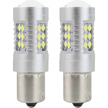 LED AMIO CANBUS 24SMD 3030 1156 (P21W) Bílá 12V / 24V, sada 2 ks.