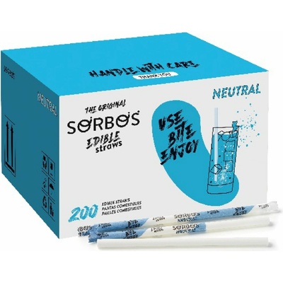 Sorbos Jedlé ovocné slamky neutrálne 200 ks