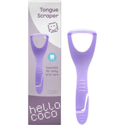 Hello Coco Tongue Scraper škrabka na jazyk 5 ks