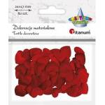 TITANUM Material hearts 20x17mm red 80pcs