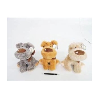 SUN-DAY AST. PLUSZ PIES 23 cm, with a bow, 3 colors