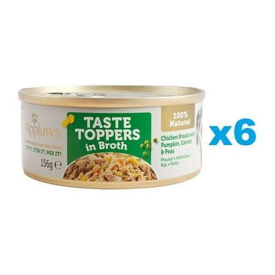 Applaws Taste Toppers Kuracie prsia tekvica hrášok vo vývare 6 x 156 g