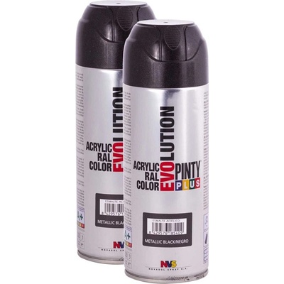 Pinty Plus metalický - akrylový email v spreji - cierny - 400 ml