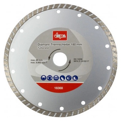 Dema Diamantový rezný kotúč Turbo 180 mm DDT180T 18368D