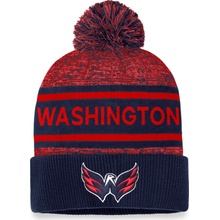 Fanatics Pánská zimní čepice Washington Capitals Authentic Pro Rink Heathered Cuffed Pom Knit