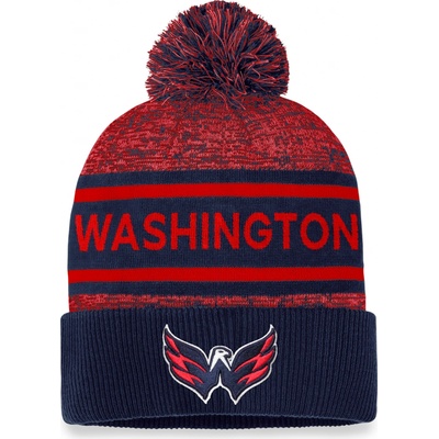 Fanatics Washington Capitals Authentic Pro Rink Heathered Cuffed Pom Knit