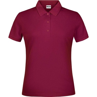 James & Nicholson JN 791 Dámske piqué polo červená Wine