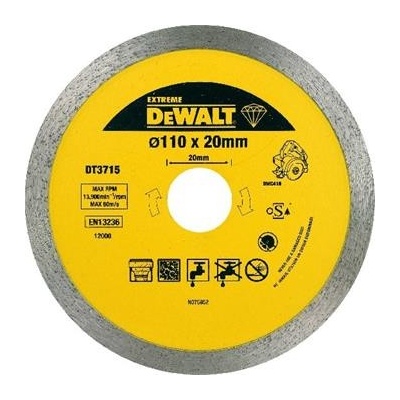 DeWALT DT3715 Dia kotouč pro řezačku obkladů DWC410 na řezání žuly, 110 mm