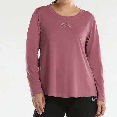 Тениска John smith Panasa long sleeve T-shirt - Pink (Pink Wine)