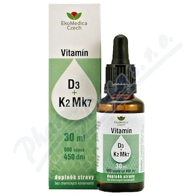 Ekomedica Vitamín D3+K2 Mk7 30 ml