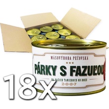 Mäsovýroba Pečovská Párky s fazuľou 18 x 400 g