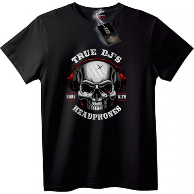 NOONEBRAND Тениска DJ Skull Слушалки - XL, Black