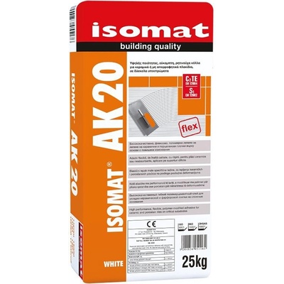 ISOMAT AK 20 lepidlo polymérové flexibilné C2 TE S1 biela 25 kg