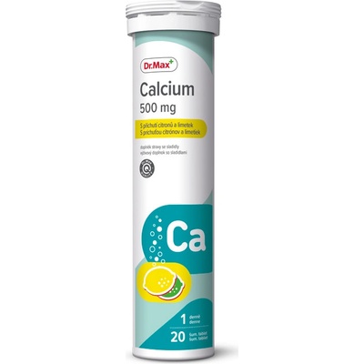 Dr.Max Calcium 500 mg citron a limetka 20 šumivých tablet
