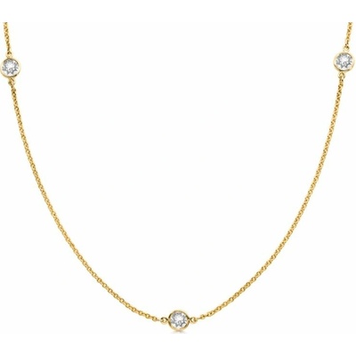 Swarovski e. Jemný dámsky náhrdelník zlatý sen6001