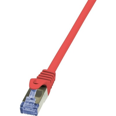 Logilink CQ3084S Patch Cat.6A 10G S/FTP PIMF PrimeLine, 7,5m, červený