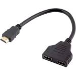 DeTech Сплитер DeTech, HDMI (M) - 2*HDMI(F), Черен - 17861