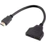 DeTech Сплитер DeTech, HDMI (M) - 2*HDMI(F), Черен - 17861
