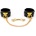 SuperLove Deluxe Leather Handcuffs Black-Gold