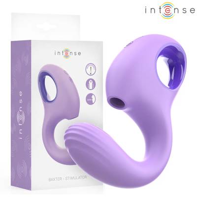 Вибратор със засмукващ ефект и 20 режима, 15, 5см. - Intense Baxter (D-244464)