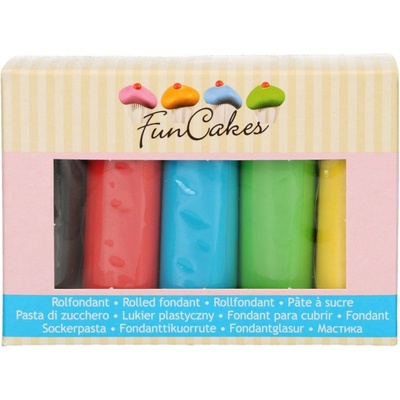 FunCakes Sada základních barevných hmot na potahování a modelování 500 g – Zboží Dáma