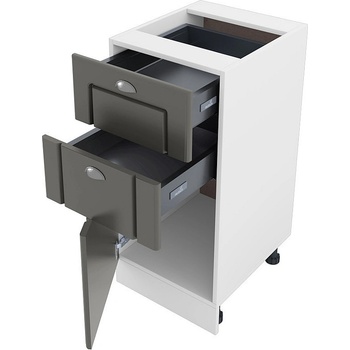 ИРИМ Долен кухненски шкаф Сити БФ-Цимент мат-06-73 ляв 40 см