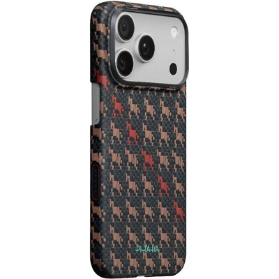 PITAKA Magsafe Калъф за iPhone 17 Pro Max, Pitaka Edge Happiness Rides Case Ebon Kylin, Черен (HR1707PM)