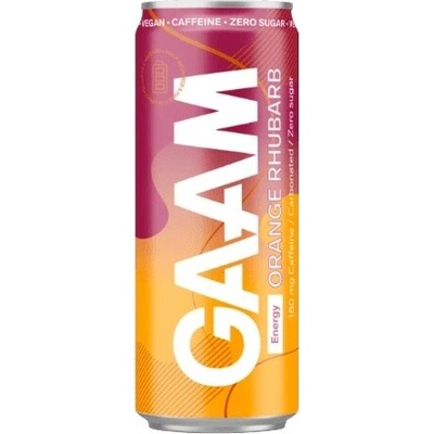Gaam Energetický Nápoj Pomeranč/ rebarbora 330 ml