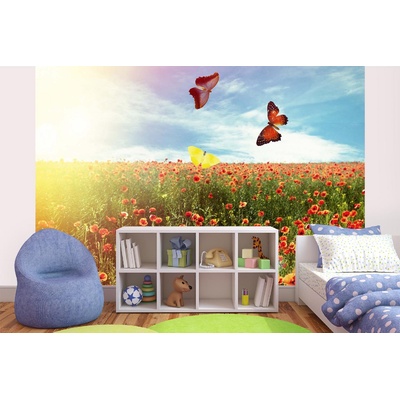 DIMEX ART Самозалепваща се флизелинова фототапета красиви пеперуди в полето 375 x 250 см