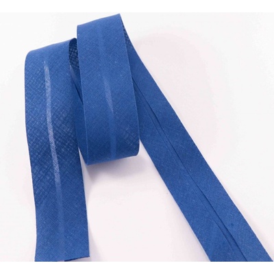 Bavlněný šikmý prúžok - šírka 3 cm stredne modrá 529243