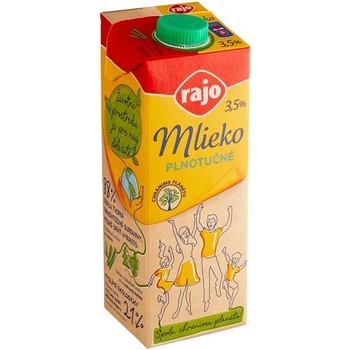 Rajo Mlieko plnotučné 3,5% 1 l