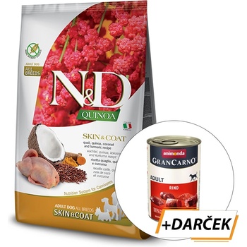 N&D GF Quinoa Dog Skin & Coat Quail & Coconut 7 kg