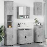 vidaXL Комплект мебели за баня 5 бр. Бетонно сиво 61 x 35 x 64 см (3392996)