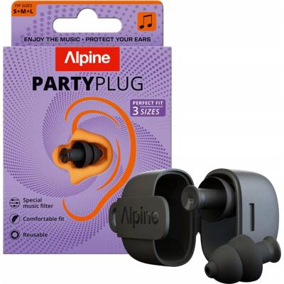 Alpine Party Plug černé MULTISIZE špunty do uší na koncerty a do klubu