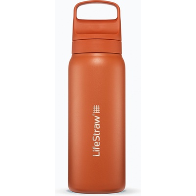 LifeStraw Go 2.0 Стоманена бутилка за пътуване с филтър 1 л kyoto orange