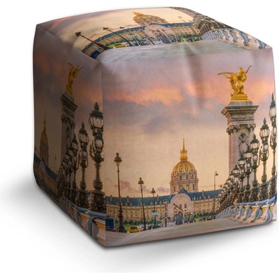 Sablio Taburet Cube Paříž Elysejský palác: 40x40x40 cm