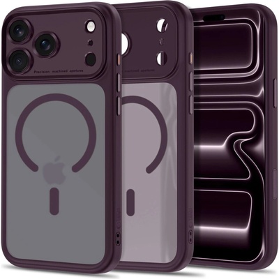 Tech-Protect kryt Magpeak Magsafe Cc na iPhone 17 Pro / 18 Pro Matte Dark Cherry