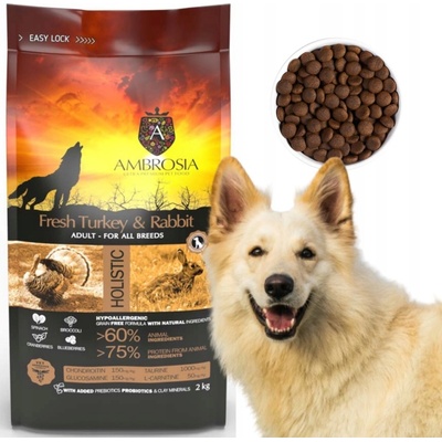 Ambrosia Sensitive Čerstvý moriak a králik 12 kg