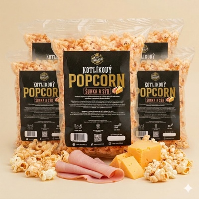 SnackStore.cz Popcorn šunka a sýr párty balík 5 x 2 l