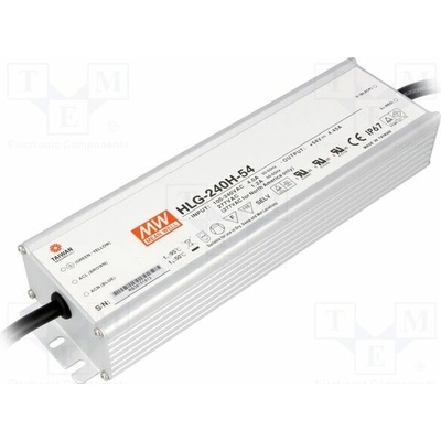 MEAN WELL HLG-240H-54 Napájecí zdroj: spínaný; LED; 240W; 54VDC; 4,45A; 90÷305VAC; IP67