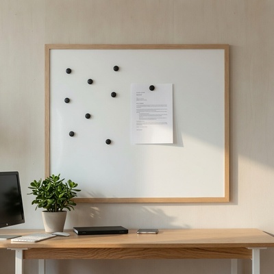 Toptabule.sk Biela magnetická tabuľa v prírodnom drevenom ráme CLASSIC 60 x 40 cm