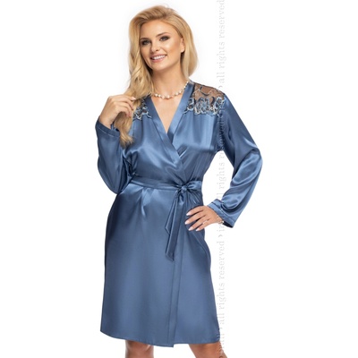 Irall Луксозен секси халат Szlafrok-Elodie-Azure-AzureV-56082-Azure - Син, размер XXL
