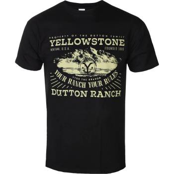 HYBRIS Мъжка тениска Yellowstone - Your Ranch Your Ranch - Черна - HYBRIS - PM-1-YSTN017-H82-8-BK
