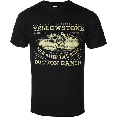 HYBRIS Мъжка тениска Yellowstone - Your Ranch Your Ranch - Черна - HYBRIS - PM-1-YSTN017-H82-8-BK