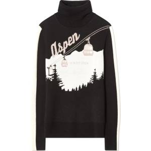 We Norwegians Дамски вълнен пуловер We Norwegians Women's AfterSki Sweater Merino jumper - Black (105-5837-0312)